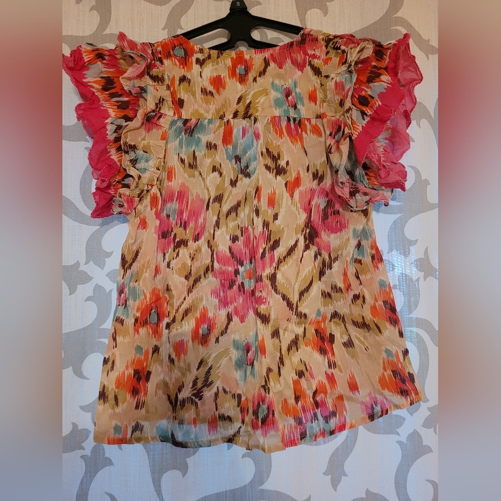 House of Harlow 1960 Multicolor Ruffled Blouse - Picture 3 of 3